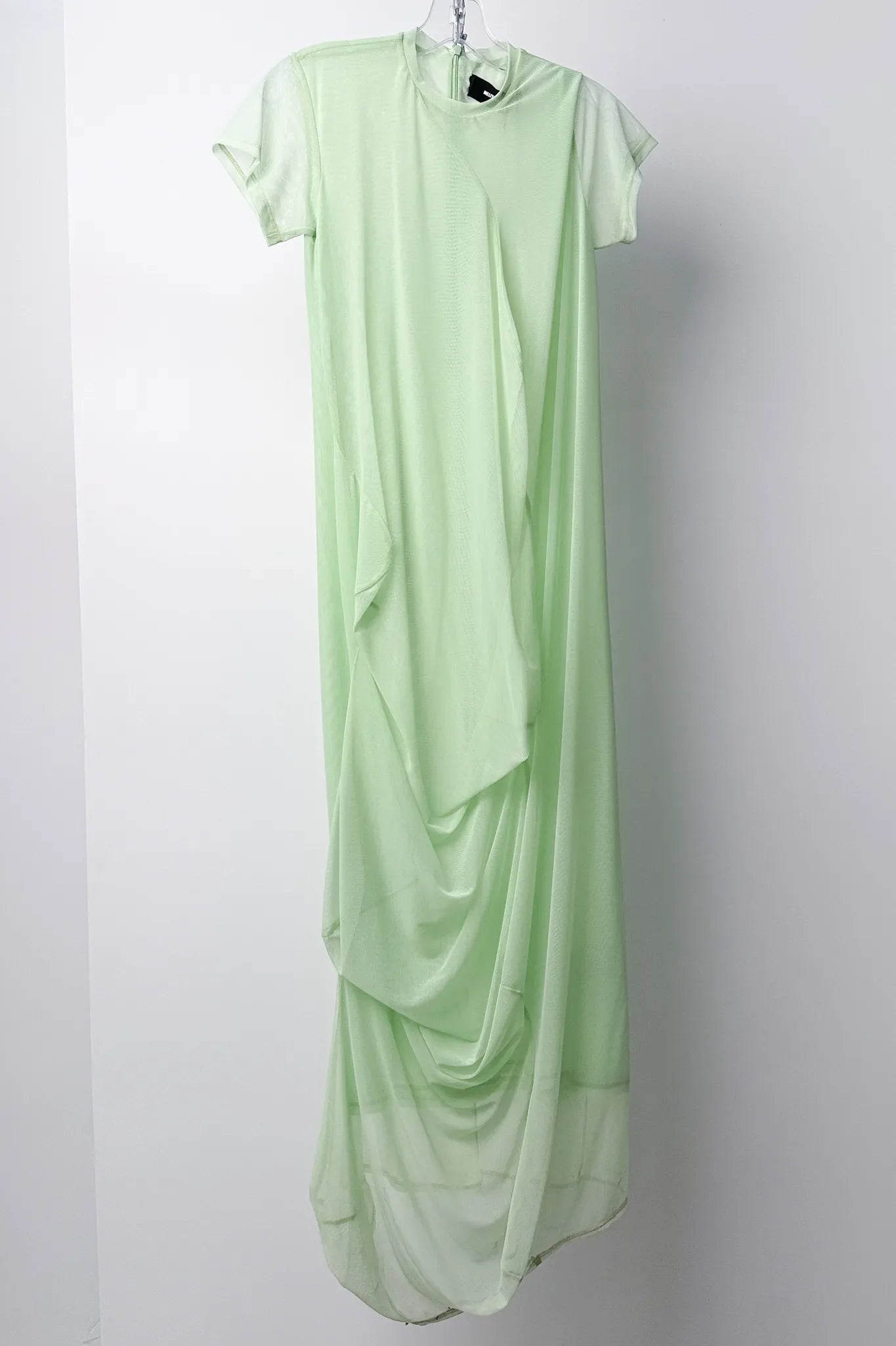 240 Mint mesh ruched dress