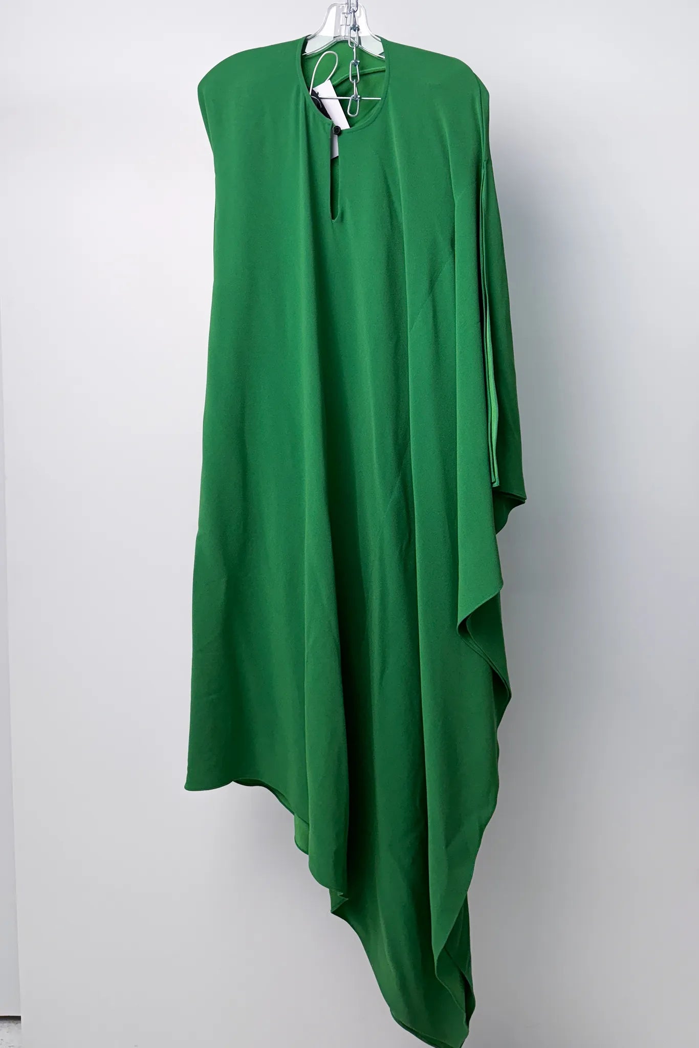 Green asymmetrical sleeveless dress