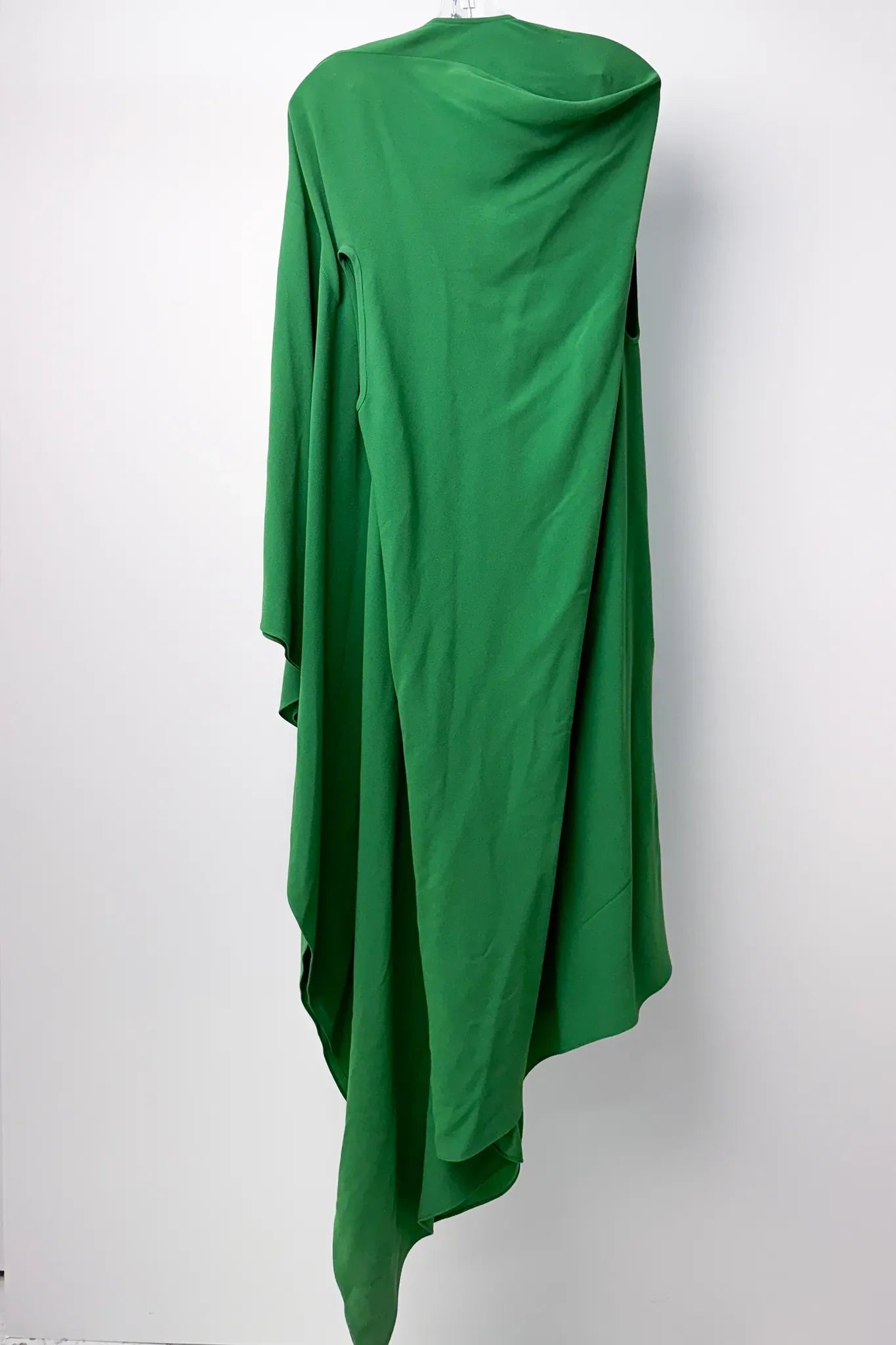 Green asymmetrical sleeveless dress